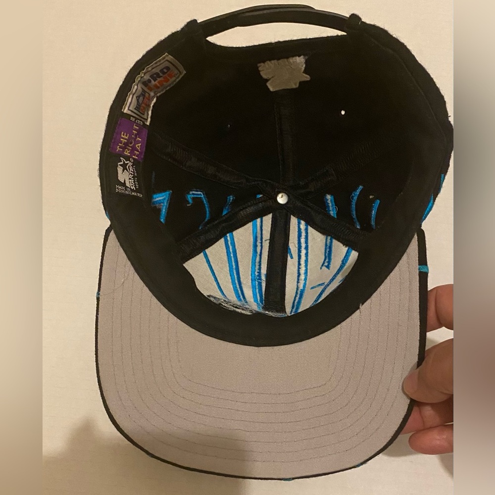 CAROLINA PANTHERS STARTER Black and Blue Wool Cap - Picture 6 of 14